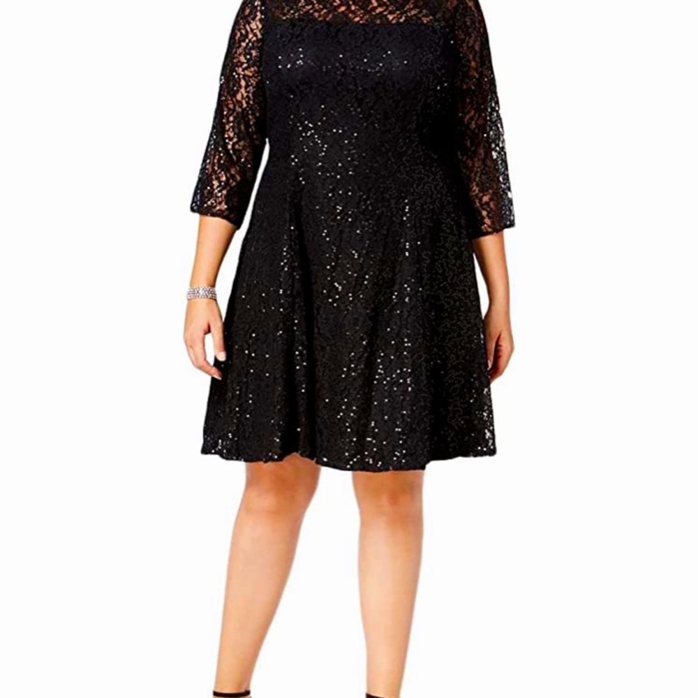 S.L. Fashion Women's Plus Size Flare Dress
